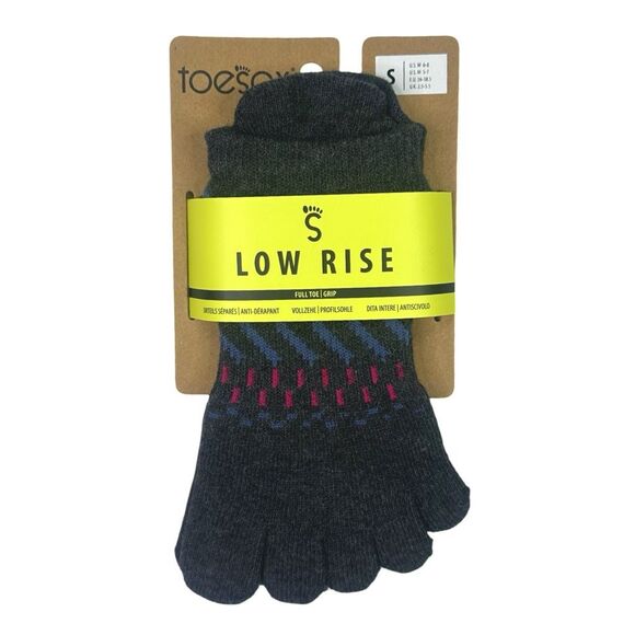 ToeSox Low Rise Full Toe Grip Socks - Size Small - Picture 2 of 4